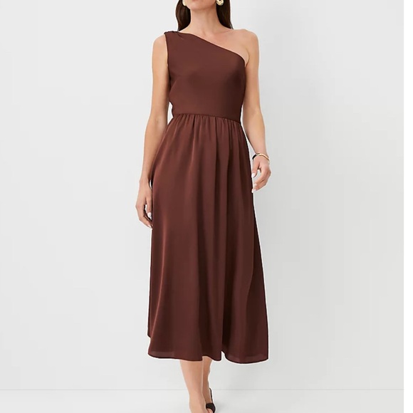 Ann Taylor Dresses & Skirts - One-Shoulder Flare Midi Dress